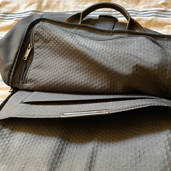 Tumi Alpha Bravo Luke Roll-Top Backpack in Hickory Black Brown Ballistic Nylon - Picture 6 of 10